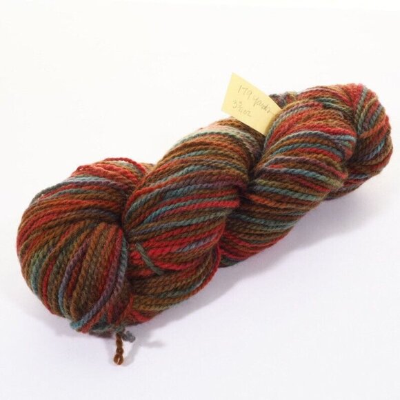 Hand Dyed Blue Face Leicester Wool Cool Water DK Yarn Multi Colored 179 Yds - Picture 4 of 4